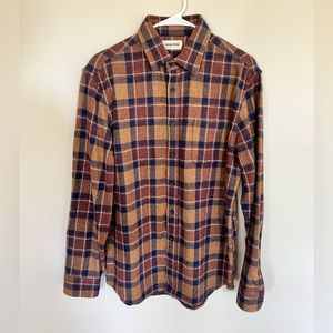 Taylor Stitch Utility Shirt in Caramel Jaspe Herringbone Plaid M